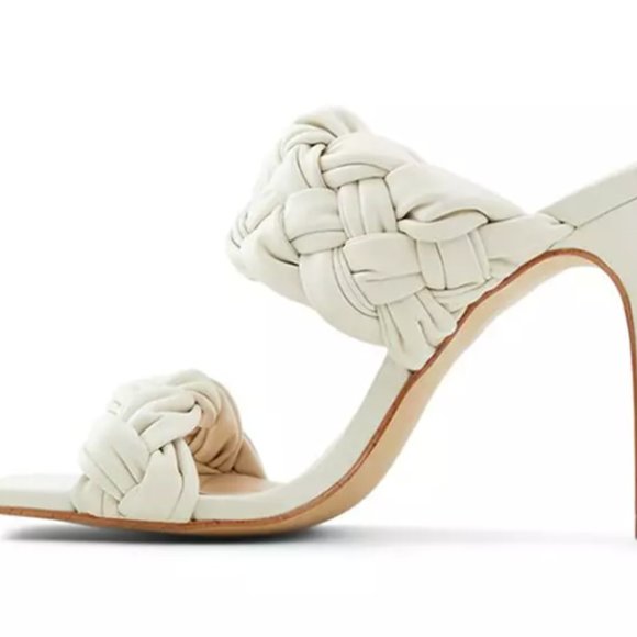 Wovella Braided Dual Strap Stiletto Heel Sandals - Picture 4 of 11